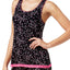 Jenni by Jennifer Moore Black/Pink Heart-Petals Printed Racerback Pajama Tank
