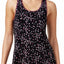 Jenni by Jennifer Moore Black/Pink Heart-Petals Printed Racerback Pajama Tank