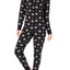 Jenni by Jennifer Moore Black-Snowflake Printed Thermal Jumpsuit