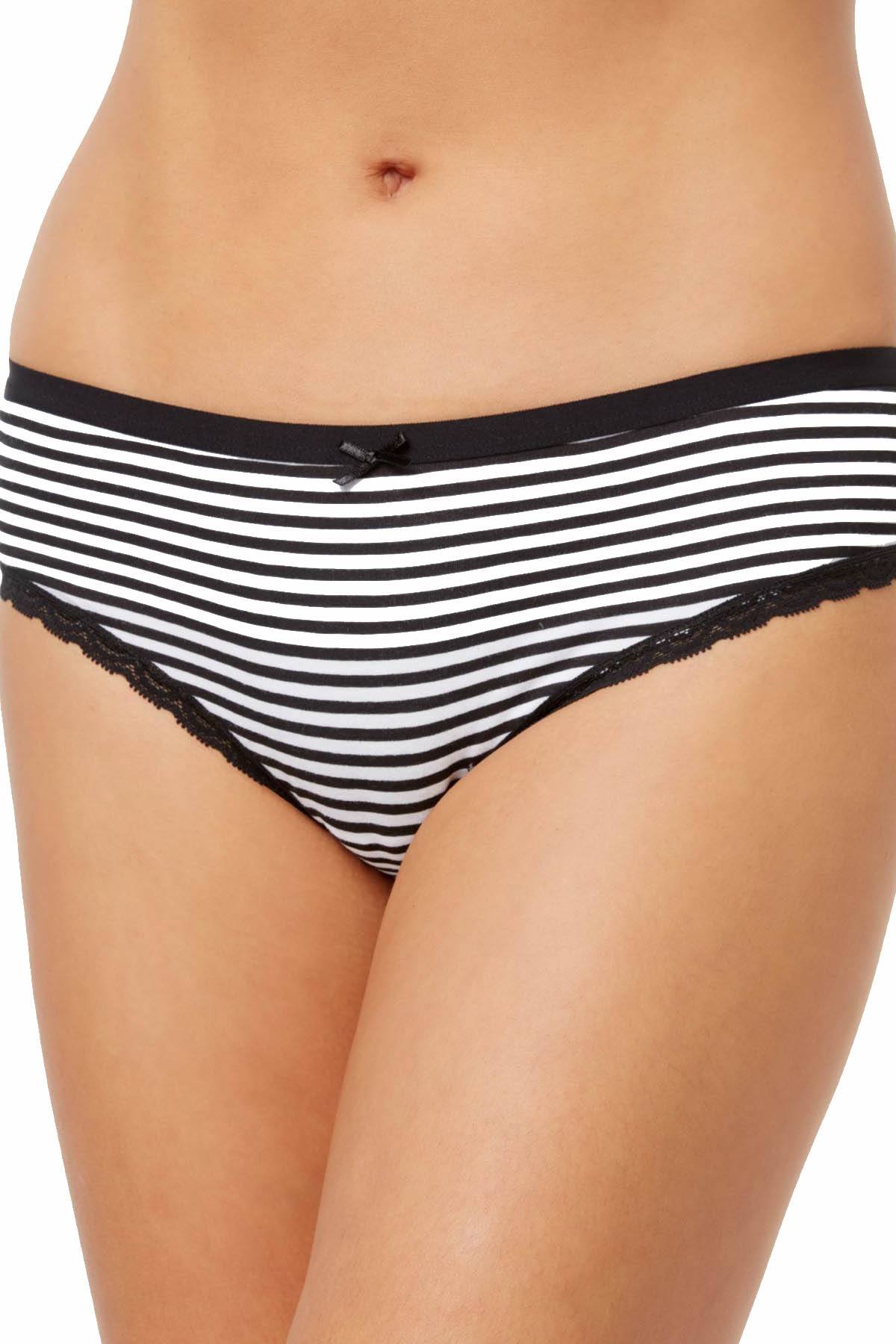 Jenni by Jennifer Moore Black/White Feeder-Stripe Hipster