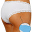 Jenni by Jennifer Moore Blue Cotton Lace Trim Hipster