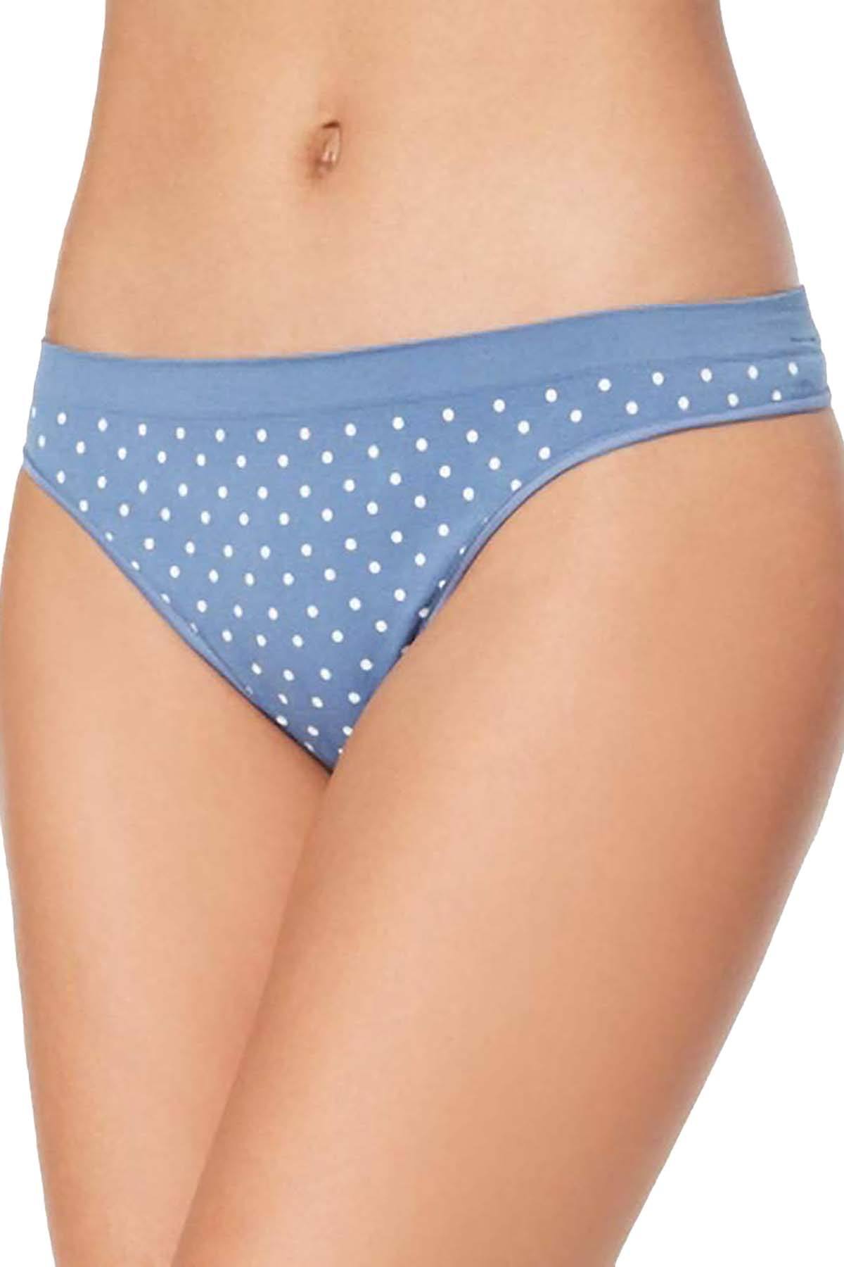 Jenni by Jennifer Moore Blue Dots Seamless Thong