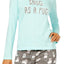 Jenni by Jennifer Moore Blue/Grey Party-Pugs Printed Pajama Set