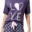 Jenni by Jennifer Moore Blue LOVE Graphic-Print Lounge Top