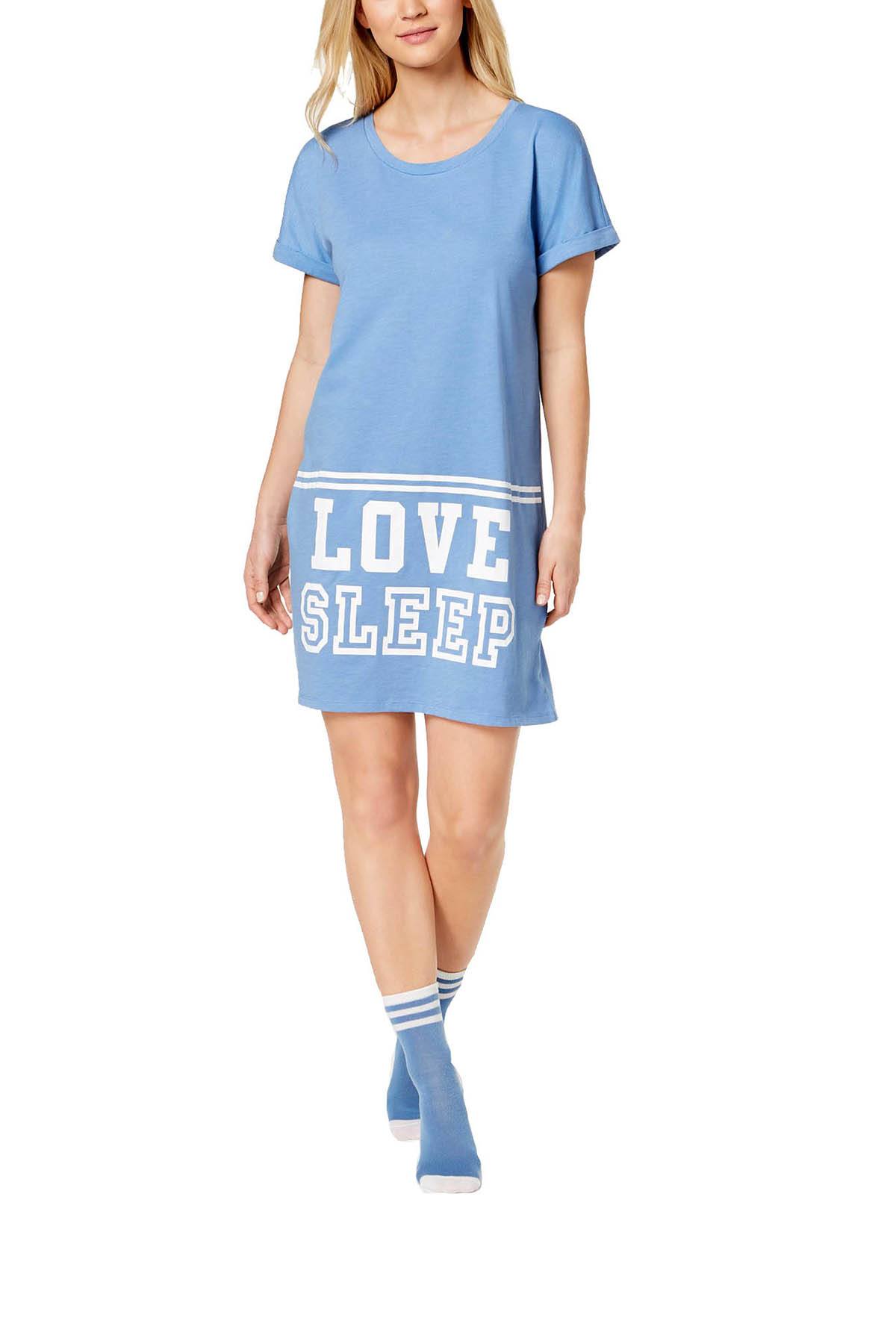 Jenni by Jennifer Moore Blue Love Sleep Graphic Sleepshirt with Socks