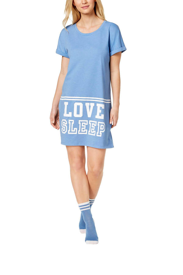 Jenni by Jennifer Moore Blue Love Sleep Graphic Sleepshirt with Socks