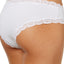 Jenni by Jennifer Moore Bright-White Cotton Lace-Trim Hipster