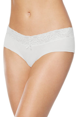 Jenni by Jennifer Moore Bright-White Cotton Wide-Lace Hipster thumbnail 1