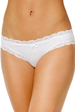 Jenni by Jennifer Moore Bright-White Lace-Trim Bikini Brief thumbnail 1