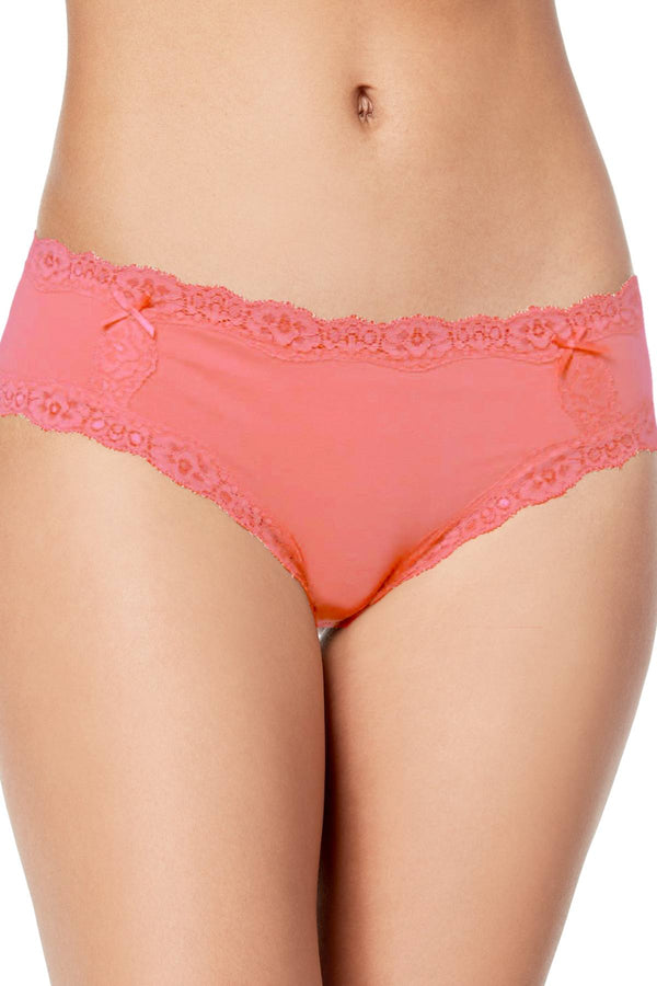 Jenni by Jennifer Moore Cala-Coral Cotton Lace-Trim Hipster