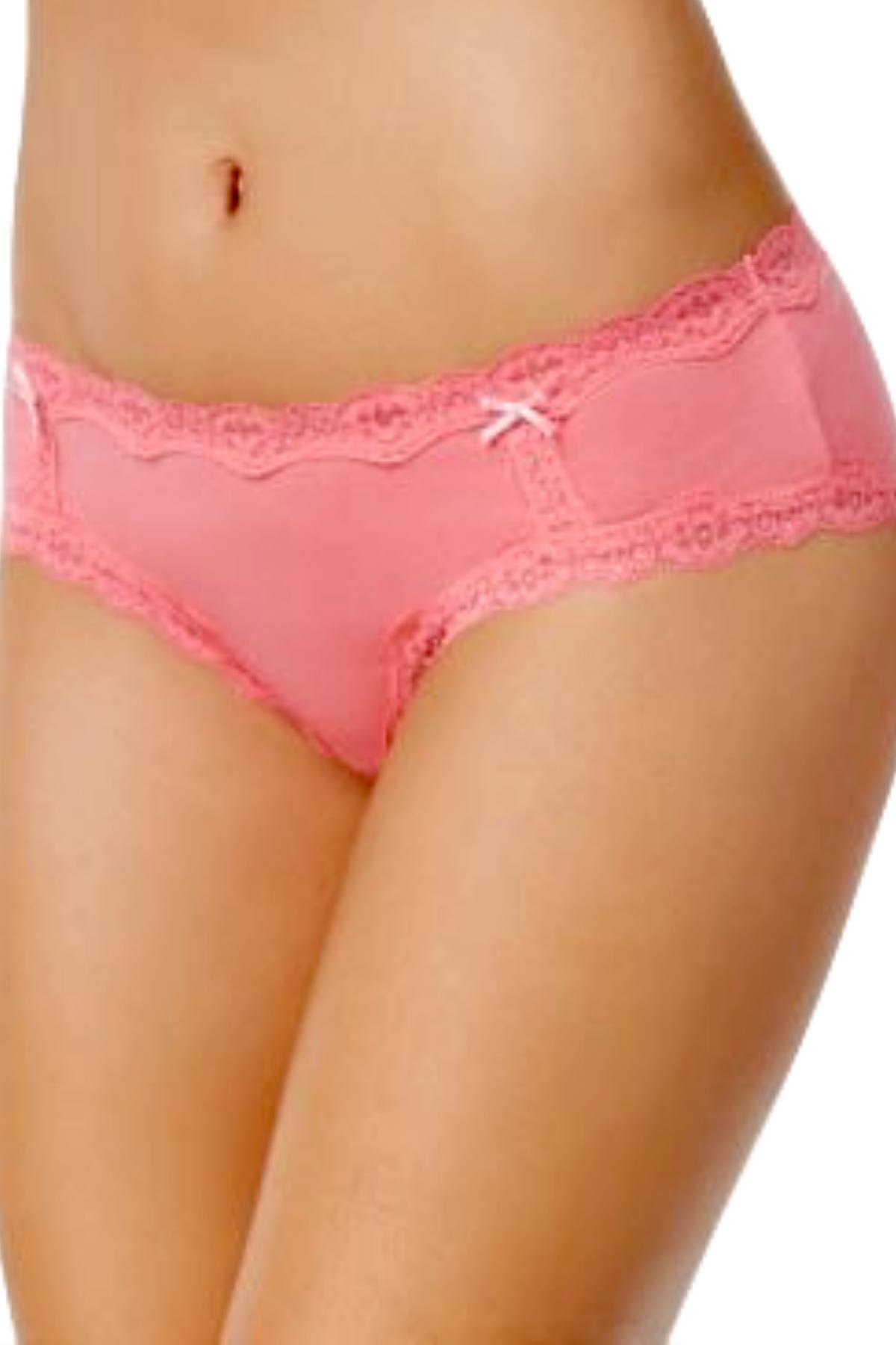 Jenni by Jennifer Moore Cala-Coral Cotton Lace-Trim Hipster
