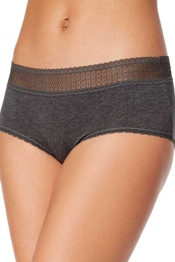 Jenni by Jennifer Moore Charcoal Lace-Waist Hipster
