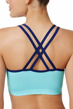 Jenni by Jennifer Moore Creamy-Aqua-Mint Crisscross-Back Seamless Bralette thumbnail 3