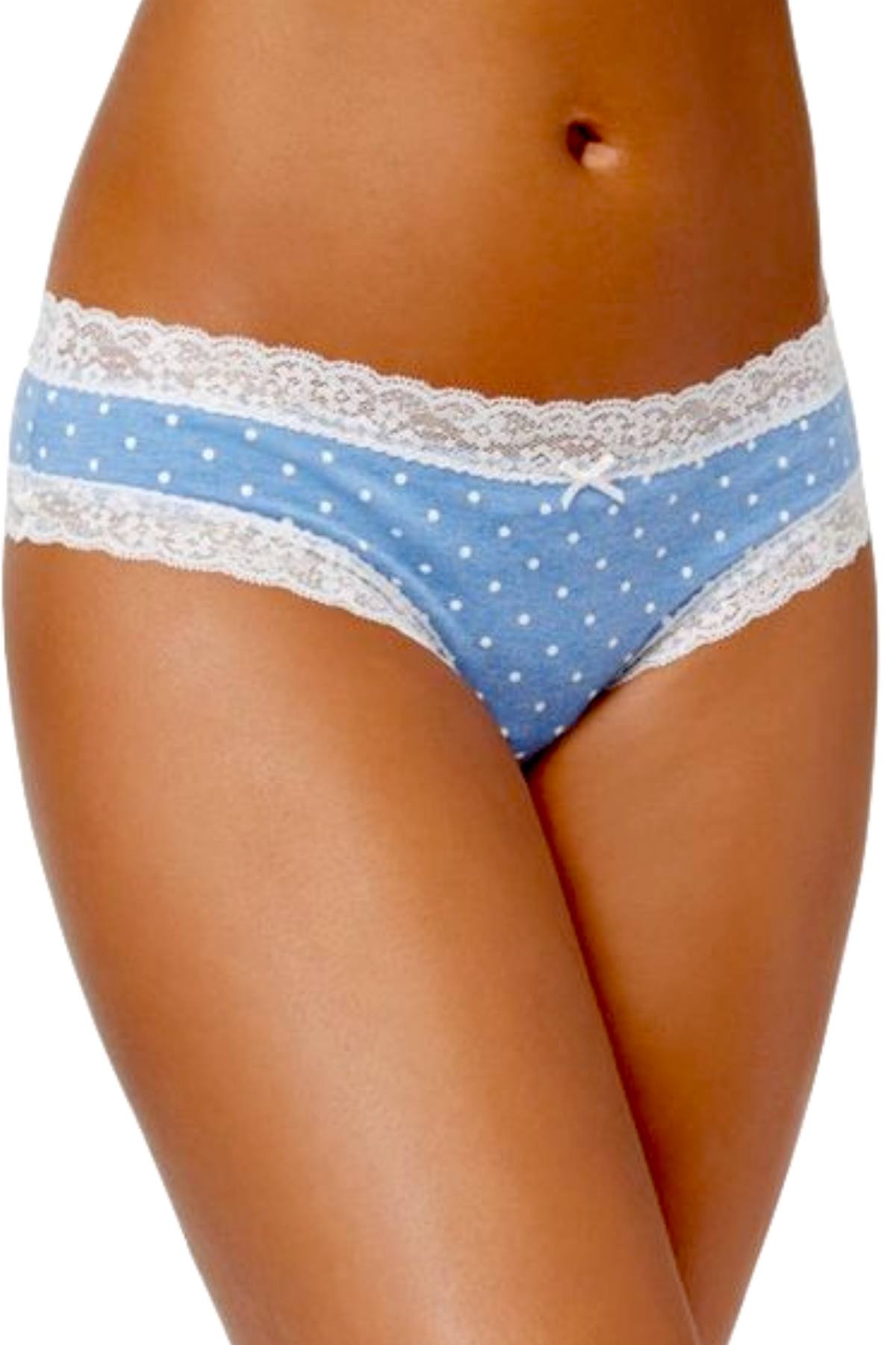 Jenni by Jennifer Moore Denim-Dots Lace-Trim Hipster