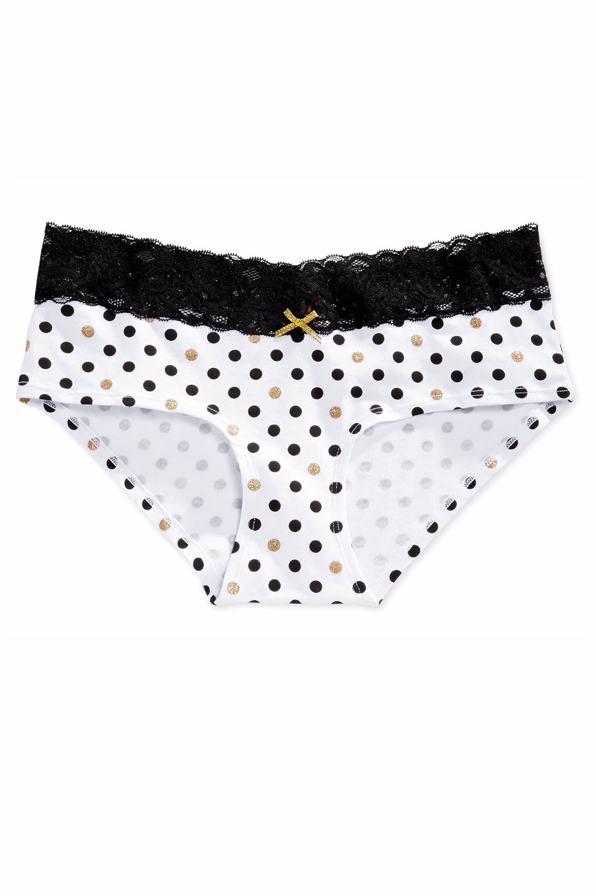 Jenni by Jennifer Moore Glitter-Dot Wide-Lace Cotton Hipster