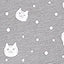 Jenni by Jennifer Moore Grey Cat Dots Printed Sleep Shirt and Socks Set