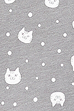Jenni by Jennifer Moore Grey Cat Dots Printed Sleep Shirt and Socks Set thumbnail 3