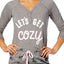 Jenni by Jennifer Moore Grey Lets-Get-Cozy Long-Sleeve Lounge Tee