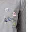 Jenni by Jennifer Moore Grey Patches Lounge Top