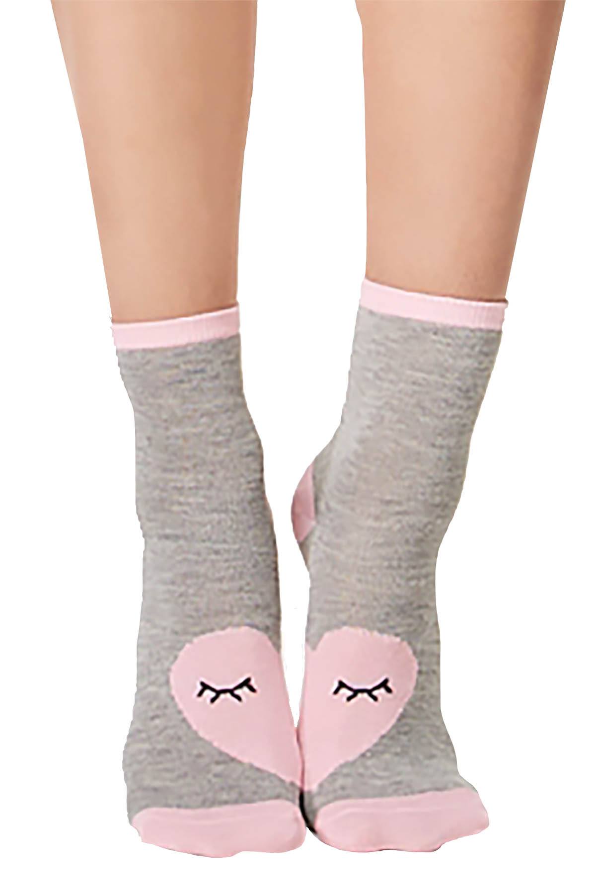 Jenni by Jennifer Moore Grey Sleep Time Sleepshirt with Socks