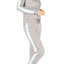 Jenni by Jennifer Moore Heather Grey / Pastel Rainbow Stripe Pajama Set
