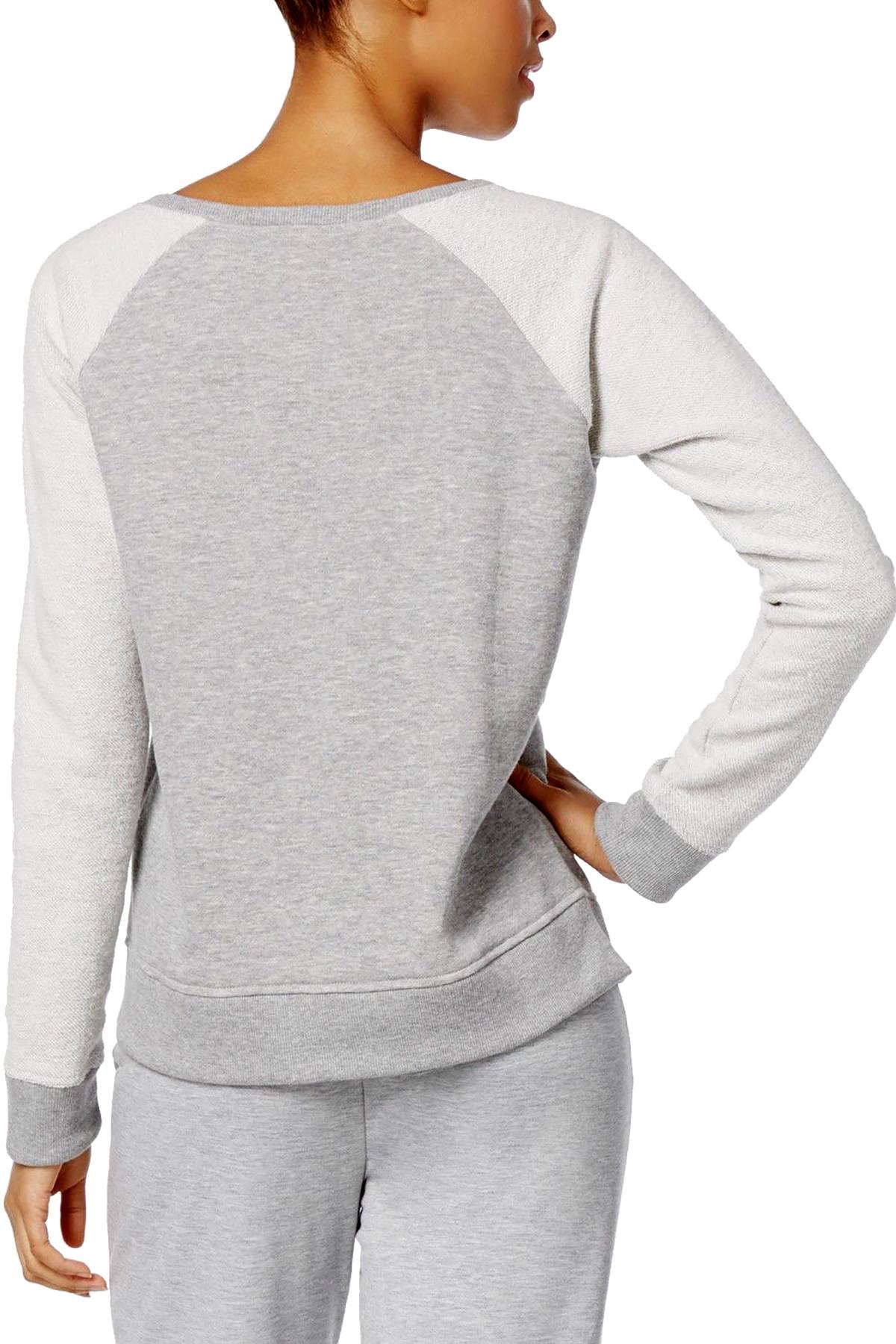 Jenni by Jennifer Moore Ivory/Grey Colorblock Lounge Top