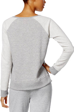 Jenni by Jennifer Moore Ivory/Grey Colorblock Lounge Top thumbnail 3