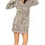 Jenni by Jennifer Moore Leopard Fleece Hooded Sleepshirt