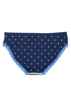 Jenni by Jennifer Moore Navy-Blue Striped/Polka-Dot Printed Hipster thumbnail 4