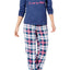Jenni by Jennifer Moore Navy/Plaid Naughty/Nice Knit/Fleece Pajama Set