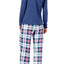 Jenni by Jennifer Moore Navy/Plaid Naughty/Nice Knit/Fleece Pajama Set