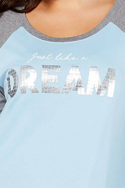 Jenni by Jennifer Moore PLUS Airy Blue Graphic Print Sleepshirt thumbnail 2