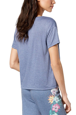 Jenni by Jennifer Moore PLUS Blue-Heather Vacay Embroidered Pocket Tee thumbnail 4