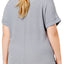 Jenni by Jennifer Moore PLUS Heather-Grey Heart-Graphic Short-Sleeve Lounge Top