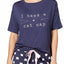 Jenni by Jennifer Moore PLUS Nairobi-Dusk Graphic-Print Cat-Nap Lounge Tee
