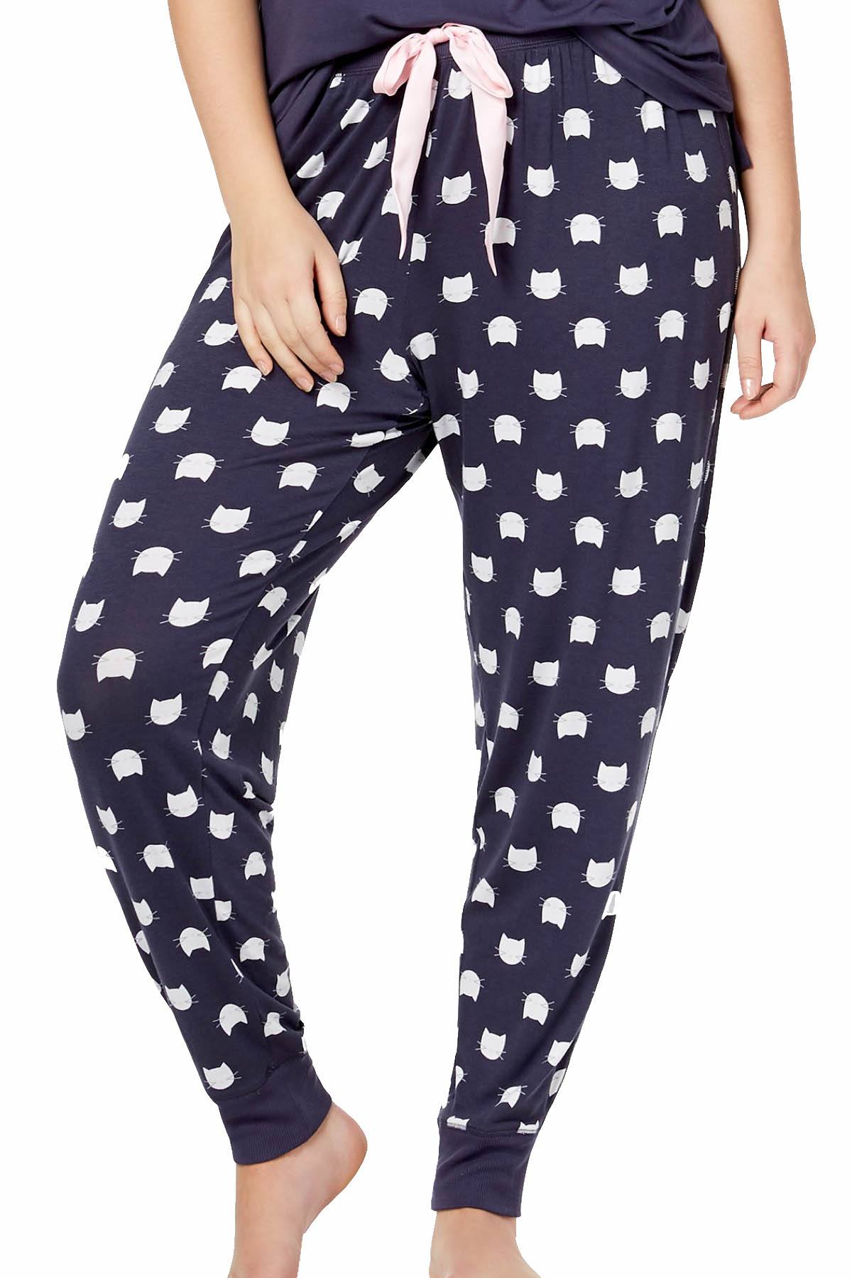 Jenni by Jennifer Moore PLUS Nairobi-Dusk Kitty-Face Jogger Pajama Pant