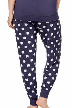 Jenni by Jennifer Moore PLUS Nairobi-Dusk Kitty-Face Jogger Pajama Pant thumbnail 4