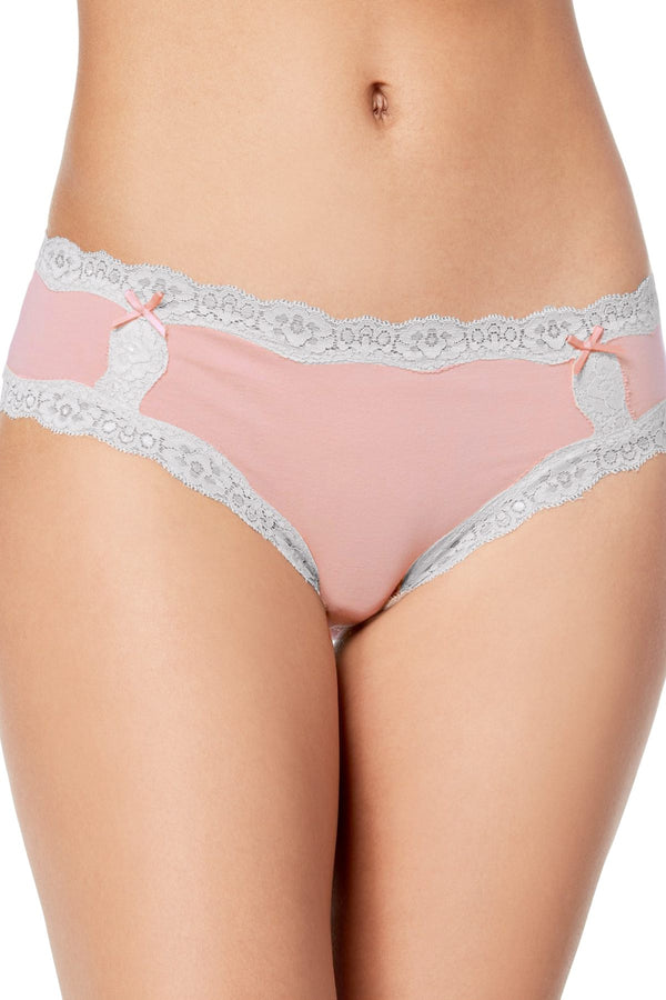 Jenni by Jennifer Moore Pink-Pwder Cotton Lace-Trim Hipster
