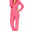 Jenni by Jennifer Moore Pink/Silver Foil-Stars Hooded Footie PJ Jumpsuit