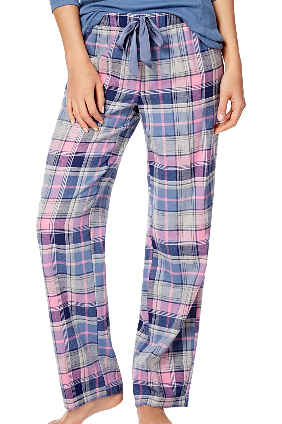 Jenni by Jennifer Moore Plaid-Printed Cotton Pajama Pant