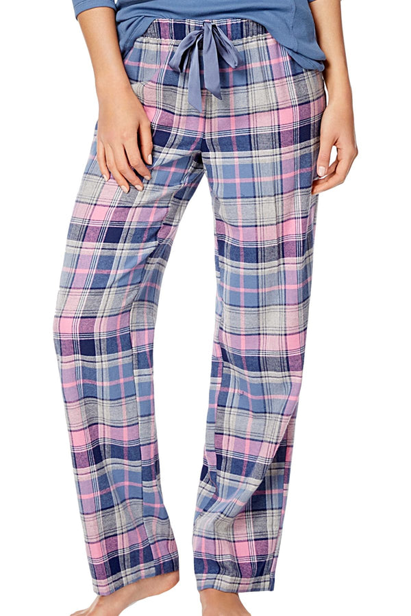 Jenni by Jennifer Moore Plaid-Printed Cotton Pajama Pant