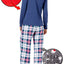 Jenni by Jennifer Moore Red Bear-Dots Printed Top and Fleece Pant PJ Set