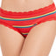 Jenni by Jennifer Moore Red / Carnival Stripe Lace Trim Brief