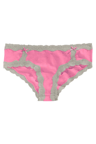 Jenni by Jennifer Moore Rosabelle/Heather Cotton Lace-Trim Hipster