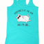 Jenni by Jennifer Moore Teal Knit Graphic-Print Lazy Cat Long Sleep Tank