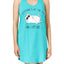 Jenni by Jennifer Moore Teal Knit Graphic-Print Lazy Cat Long Sleep Tank