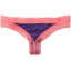 Jenni by Jennifer Moore True-Grape/Neon-Coral Cheeky Lace Thong