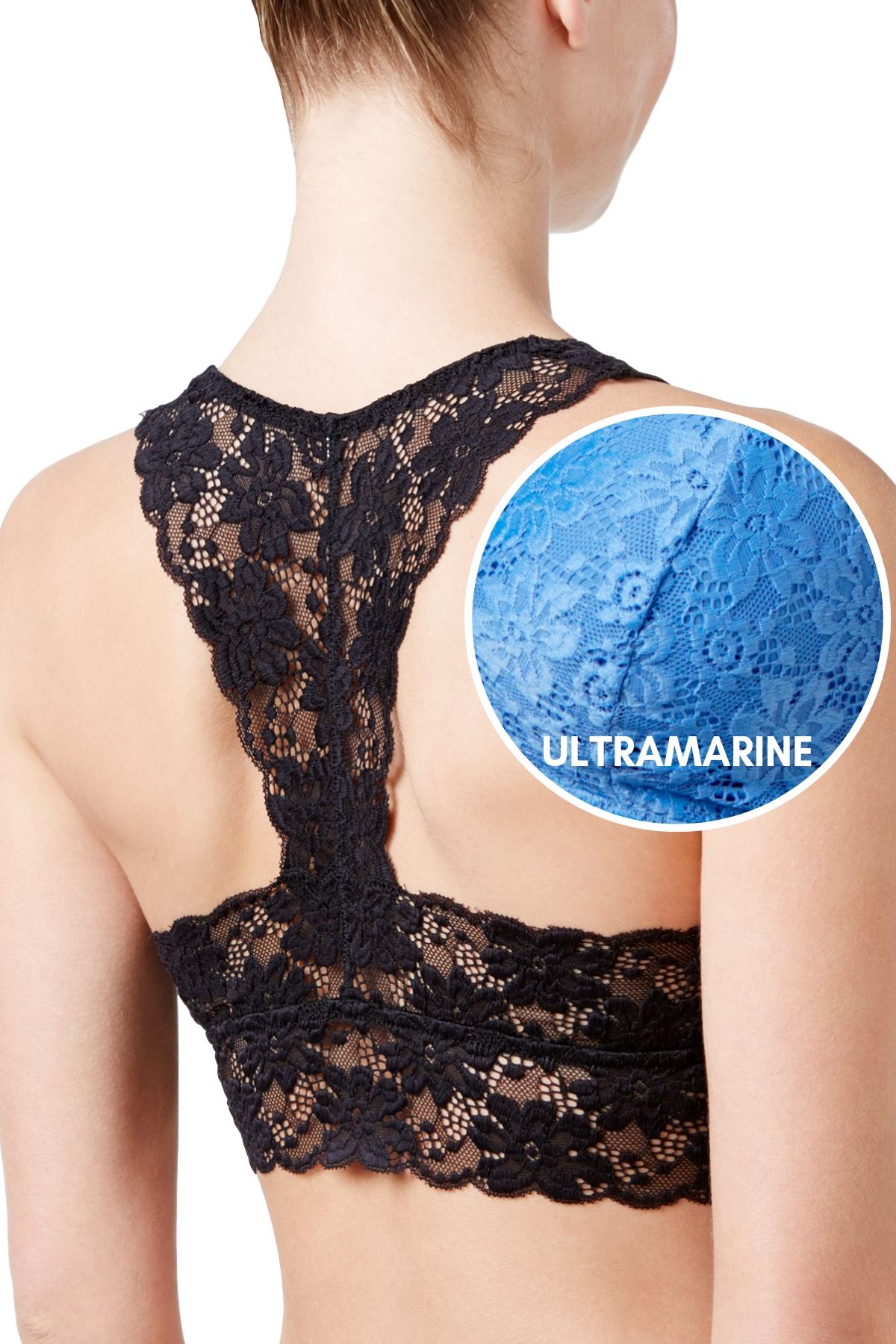 Jenni by Jennifer Moore Ultramarine Lace Racerback Bralette