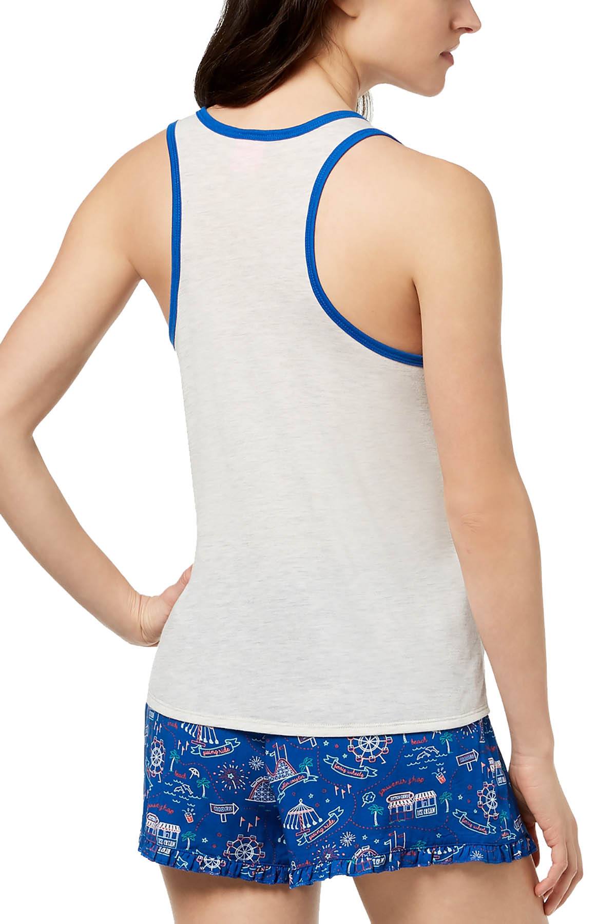 Jenni by Jennifer Moore Whispy Grey Graphic Print Tank Top
