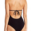 Jessica Simpson Black Halter Scalloped-Trim One-Piece Swimsuit